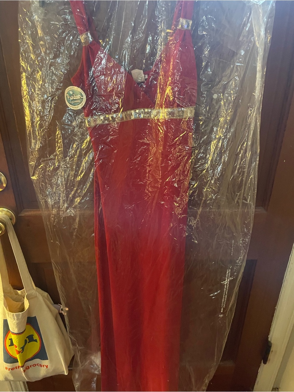 Lipstick Boutique Red Prom Gown sequins